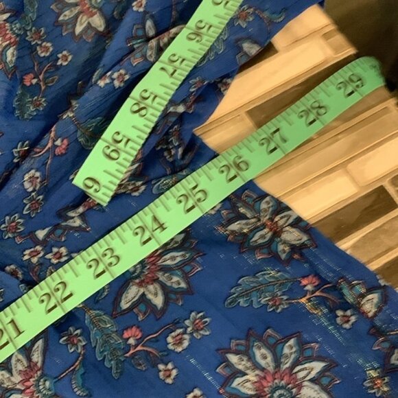 Dalia Royal Blue Floral Long Sleeve Blouse - Picture 6 of 10